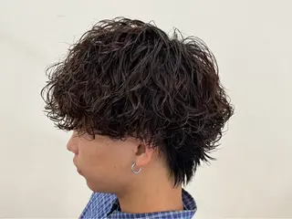 ショート パーマ メンズ メンズ/パーマ/ 京都駅/井上光のヘアスタイル