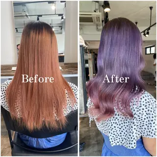 ロング カラー ムラ修正/ ハイトーン💖Riaのヘアスタイル