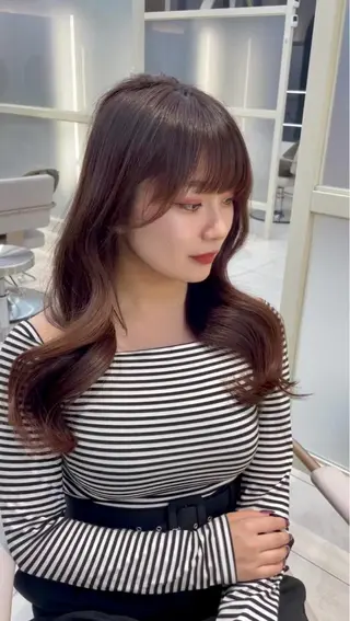 セミロング 顔周り/透明感カラー /韓国ヘア/TAKUのヘアスタイル