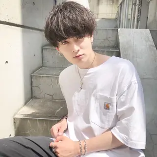 ショート カラー パーマ ヘアアレンジ メンズ キッズ ネイル 🟦ニュアンス/メン ズパーマ横浜🟦のヘアスタイル