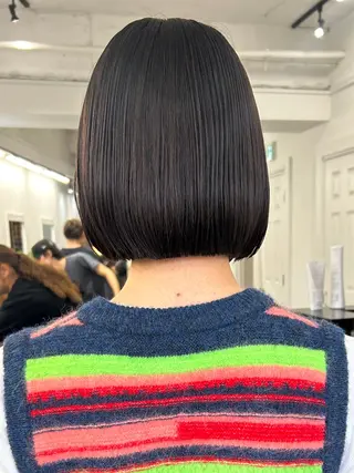 ミディアム カラー レイヤーボブ/ 艶カラー/サナ🌼のヘアスタイル