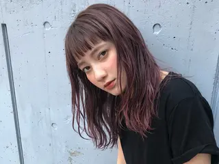 ミディアム カラー 忠本 功のヘアスタイル