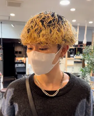 カラー パーマ メンズ 年間2000名担当◎ パーマ職人/仲原佑樹のヘアスタイル