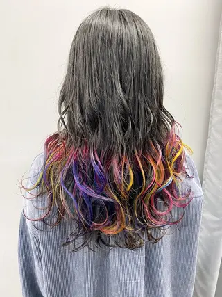 セミロング カラー 【痛くないブリーチ】 野村友大のヘアスタイル