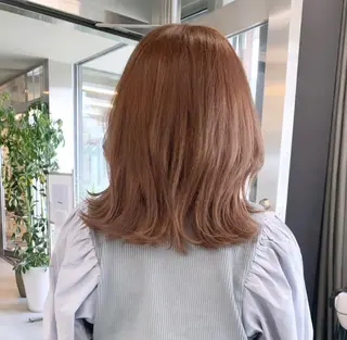 ミディアム カラー 透明感/オリーブ/ グレージュ/YUKAのヘアスタイル