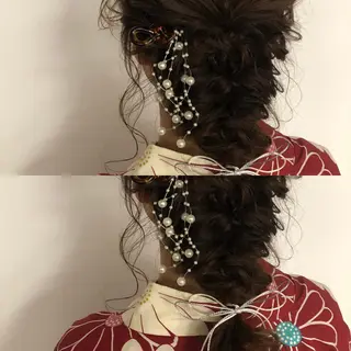 ミディアム カラー ヘアアレンジ marbles〻 chiharuのヘアスタイル