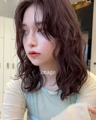 パーマ 🩰片川 真白🪽のヘアスタイル