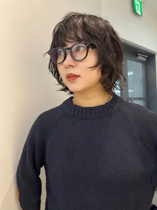 ショート パーマ Un ami  omotesando所属・Mon/ショート/パ ーマのヘアスタイル