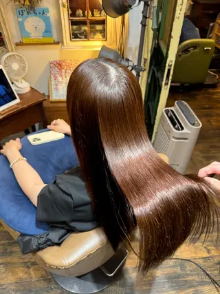 ロング カラー パーマ 飯田 実歩(じっぽ)のヘアスタイル