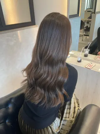 ロング カラー &chaLme   心斎橋所属・emi/髪質改善/ 韓国風/艶カラーのヘアスタイル