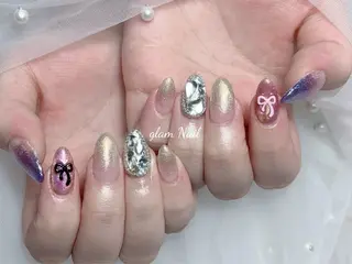 ネイル エツメ💅 長さだし🎀デザインのネイルデザイン