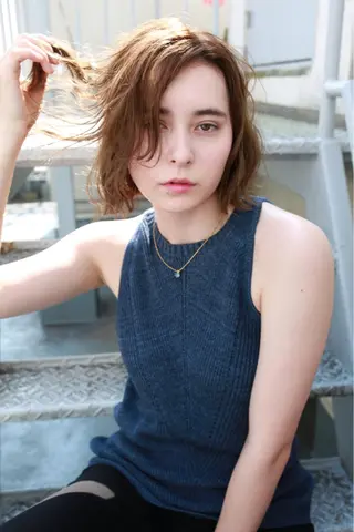 ミディアム カラー パーマ ヘアアレンジ メンズ キッズ ネイル マツエク・マツパ premier modelsのヘアスタイル