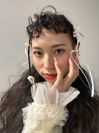 ロング 顔まわりデザイン🌿 ふじこのヘアスタイル