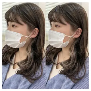 ミディアム カラー 村山 茉衣のヘアスタイル