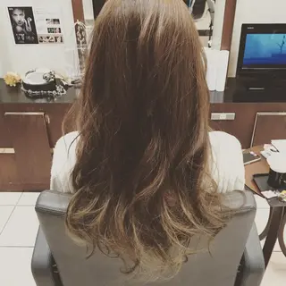 ロング カラー ナガイ ユウキのヘアスタイル
