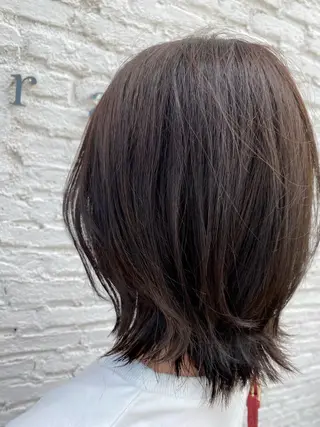 ミディアム カラー 水原 恵莉香のヘアスタイル