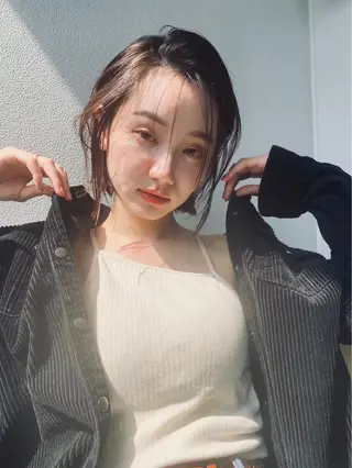 ミディアム カラー MUSASHI ブリーチカラー◎のヘアスタイル