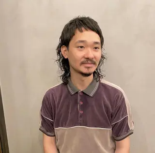 ミディアム パーマ メンズ AND THE BRICKS所属・AND THE BRICKS北川珠紀の眉毛・アイブロウイメージ