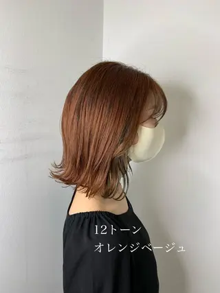 セミロング メンズバレイヤージュ 斉藤春のヘアスタイル