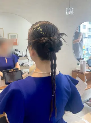 ロング お呼ばれヘア/セット /ヘアアレンジ/れいのヘアスタイル