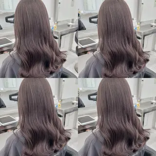 セミロング 透明感♡グレージュ ♡ミルクティー♡のヘアスタイル