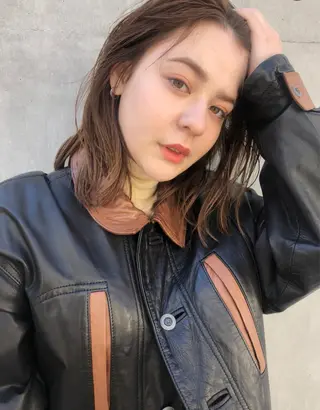 ミディアム カラー ボブ/レイヤー/艶 🦕risa 森下のヘアスタイル