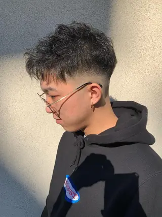 メンズ 上石神井メンズパーマ 飯田徹のヘアスタイル