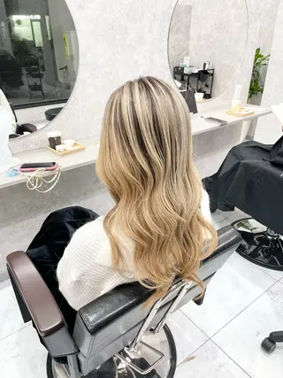 セミロング 🦋ハイトーン🦋 石山 希理🦋のヘアスタイル