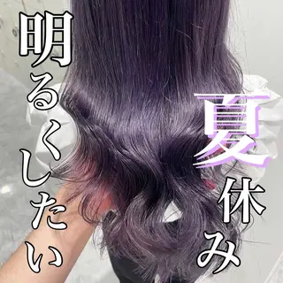 セミロング カラー Ella所属・nana【艶髪】/ レイヤー/縮毛矯正のヘアスタイル