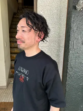 ショート パーマ メンズ florent所属・蓬莱 美穂のヘアスタイル