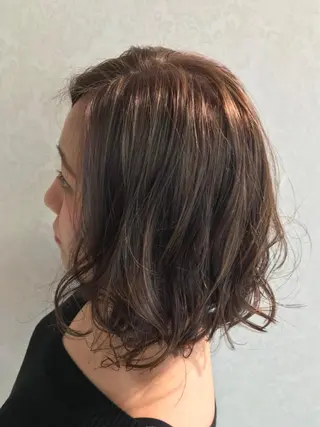 ミディアム カラー パーマ 福田 武士のヘアスタイル