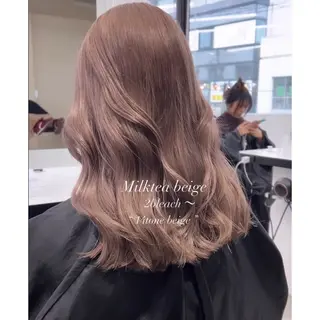 セミロング 透明感ベージュ 🎀Sayaka🎀のヘアスタイル