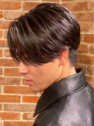 ミディアム メンズ ヒロ銀座バーバーショップ難波店所属・塩崎 仁彦のヘアスタイル