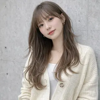 セミロング カラー 一ノ瀬 暁のヘアスタイル