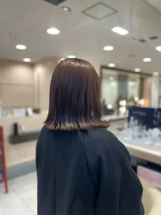 ミディアム クロスパーマ/うる艶 カラー/Kurumiのヘアスタイル