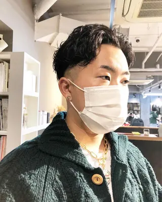 パーマ ヘアアレンジ メンズ ainico+所属・メンズ特化✂️栗原 侑也のヘアスタイル