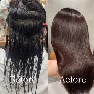 セミロング charm《銀座》 ヘアセット/縮毛矯正のヘアスタイル