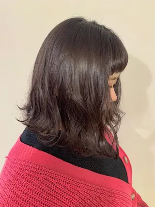 ミディアム カラー パーマ ヘアアレンジ 加藤 綾華のヘアスタイル