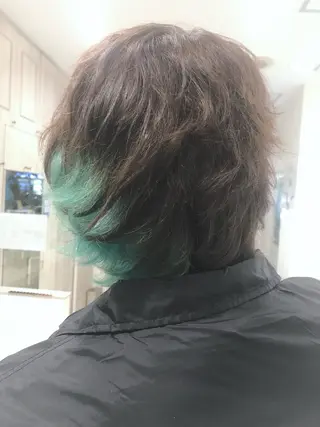 ミディアム カラー メンズ 高杉 駿のヘアスタイル