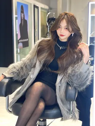 ロング 海野翔吾🇨🇳 ワンホンレイヤーのヘアスタイル