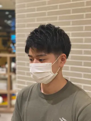 ショート メンズ 赤本悠斗波巻きパーマ メンズパーマのヘアスタイル