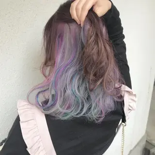 ミディアム カラー インナーカラー/天神 ブリーチ/吉田のヘアスタイル