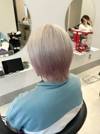 ショート カラー 🐾ハイトーンブリー チ🐾ひなたのヘアスタイル