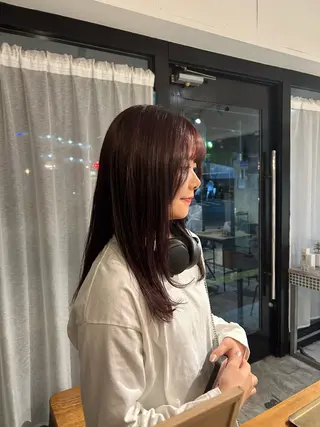 ロング カラー まるやま ゆいかのヘアスタイル