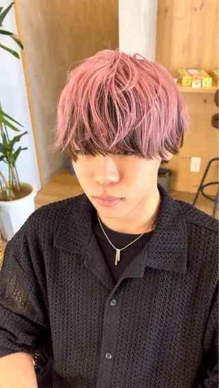 ミディアム カラー メンズ Iz所属・マスダ ヤスノリのヘアスタイル