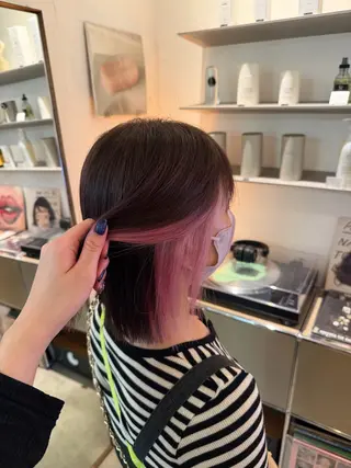 ミディアム カラー Tsukasa/ ハイトーン/寒色のヘアスタイル