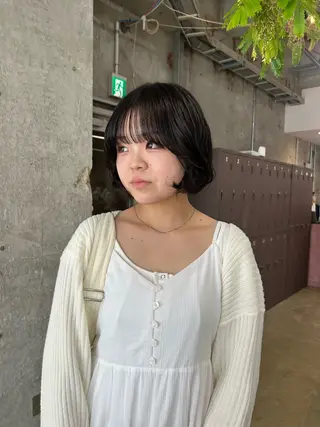 ショート パーマ/オリーブ/ 酸性ストレート/ゆなのヘアスタイル