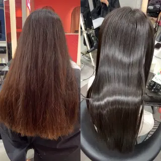 セミロング カラー 山崎/ボブ縮毛矯正 レイヤー髪質改善のヘアスタイル