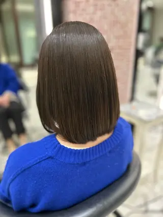 ミディアム カラー コテ巻き風パーマ✨ 韓国ヘア🤎近下菜央のヘアスタイル