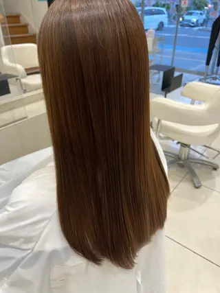 ロング ☃️顔周りレイヤー グレージュSHUTOのヘアスタイル
